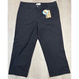 Columbia River Resort Rabbit Key Capri Pants Womens 14 Black Omni-Shield Stretch